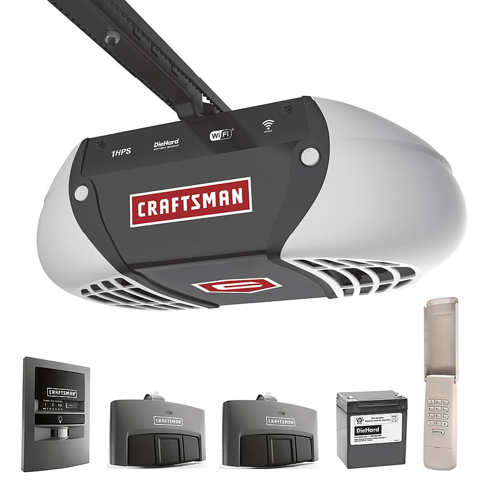 Craftsman 1//2 HP Chain Drive Garage Door Opener System w// Remotes Keypad /& Rail