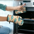 thumbnail image 2 of Trucks Pumpkins Fall Leaves Pattern Kitchen Oven Mitt and Pot Holder Sets 2 Pcs for Baking, Cooking and Grilling, Heat Resistant Up To 392 °F, 2 of 5