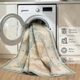 thumbnail image 3 of ARICOEASY 8'x10' Washable Area Rugs, Vintage Beige Blue Distressed Non-Slip Soft Low-Pile Carpet for Living Room, Bedroom, Dining Room and Office, 3 of 8