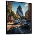 thumbnail image 2 of Designart "London City During The Black and Beige" Cityscapes Floater Framed Wall Art Print, 2 of 7