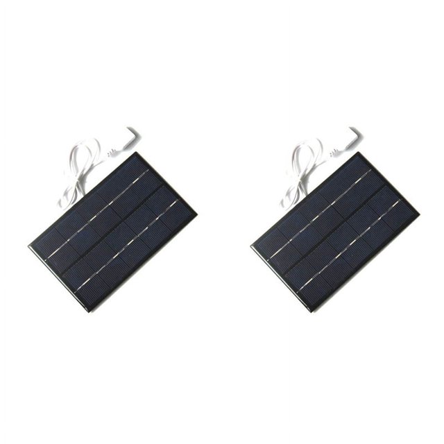 2X 2W 5V 380MA USB Mini Solar Panel Module DIY Polysilicon Solar Cell Charger for Phone USB Fan
