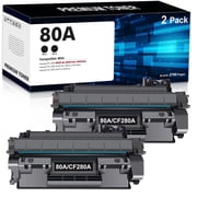 Compatible for 80A Black Toner Cartridge LaserJet Pro 400 M401 M401A M401D M401N M401DNE MFP M425 M425DN Printer | CF280A for HP80A (CF280AD1) 80X CF280X Ink (2-Pack)