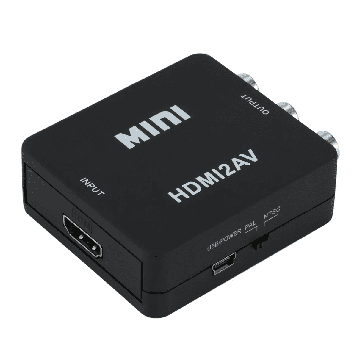 1080P HDMI-compatible to RCA Converter AV/CVSB L/R Video Box HD 1920*1080 HDMI2AV Support NTSC PAL Output HDMI To AV