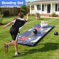 thumbnail image 5 of Portable Cornhole Sets with 8 Bean Bags, 3 in 1 Cornhole Boards Set with Ring Toss & Bowling Game, Segmart Wooden Cornhole Sets with Carrying Bags for Backyard, Beach, Party, 5 of 8