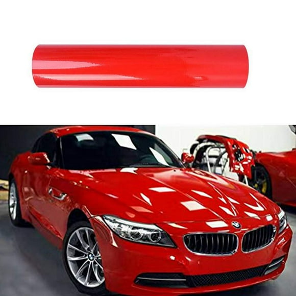 High Gloss Vinyl Film Wrap Sticker Decal DIY Bubble Free Air Release + Free Tool Kit (Gloss Red, 84" X 60" in Inches / 7 X 5 FT Feet)