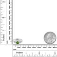 thumbnail image 4 of Gem Stone King 10K White Gold Green Chrome Diopside White Moissanite and Lab Grown Diamond 5 Stone Bridal Engagement Wedding Ring Set for Women (0.81 Cttw, Round, Size 8), 4 of 6