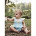 thumbnail image 5 of BemeyourBBs Newborn Baby Girl Duck Outfit Summer Clothes Infant Plaid Bubble Romper 0 3 6 12 18 Months Cute Duck Embroidery Fly Sleeve Ruffled Bodysuit Jumpsuit Playsuit, 5 of 9