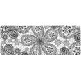 thumbnail image 1 of Alfombrilla de ratón extralargada ABPHQTO Cachemira ornamental con pepinos blanco y negro 30x80 cm, 1 of 3