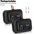 thumbnail image 3 of 2PCS 12V/24V RV USB Outlet, Dual PD3.0 Type-C (USB C) & Quick Charge QC3.0 USB-A Port Panel Mount Car USB Socket Charger, 3 of 6