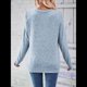 thumbnail image 4 of Camisa de Larga con Puños Abotonados para Mujer, Suéter Informal de Otoño, Moda Azul L, 4 of 10