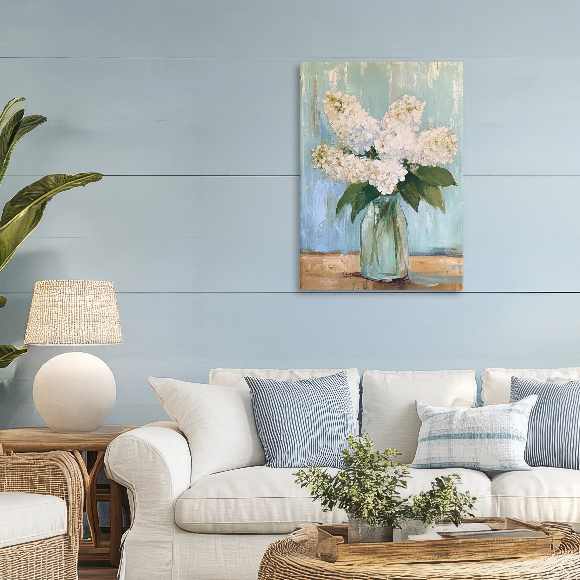 Stupell Industries Tall Flowers in Glass Vase Canvas Wall Art, design by Petal Prints Design