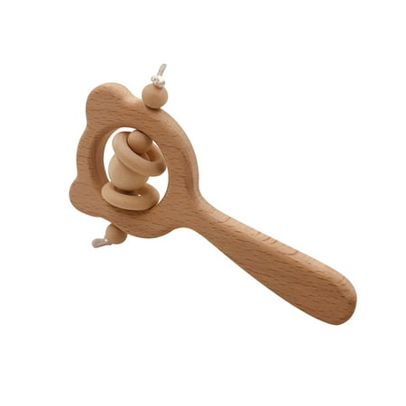 

Wovilon Kitchen Utensils Set Kitchen Gadgets S 2022 Wooden Rattle Bear Hand Teething Wooden Ring Baby Rattles Can Chew Beads