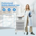 thumbnail image 2 of Joreek Mobile Ultrasound Cart with Wheels Medical Cart with 3 Drawers Ultrasound Imaging Scanner Vehicle Rolling Utility for Hospital Office Salon, 2 of 8