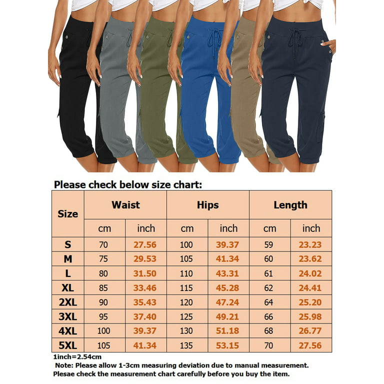 Capris for Women Casual Summer Cargo Crop Pants Loose Comfy