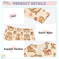 thumbnail image 4 of Capybara Animal Pattern Cotton Pajamas 2 Piece Set Sleepwear Soft and Comfortable Homewear Nightwear, 4 of 7