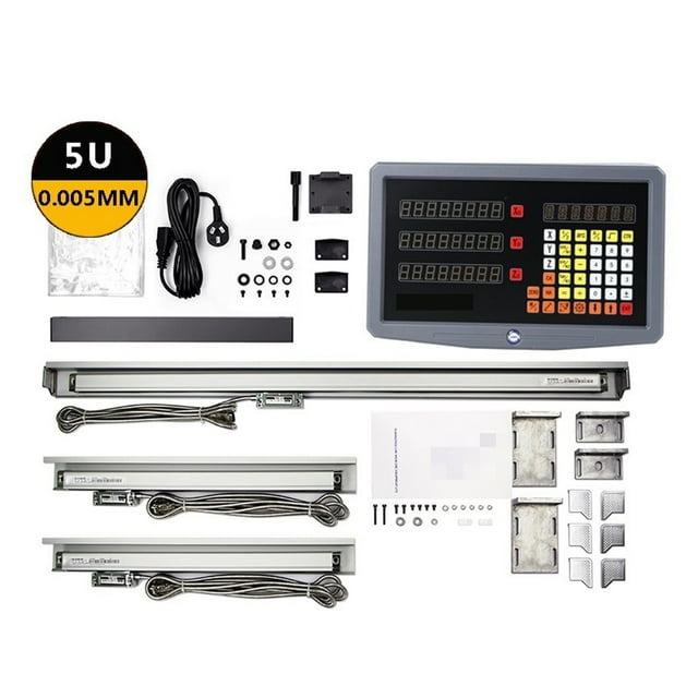 3 Axis SDS3MS Set Digital Readou Kit With 3PCS Linear Scale 5U Length 120mm To 1020mm For Lathe Mill CNC Machine ,Easy to Operate