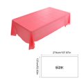 thumbnail image 3 of Disposable Solid Color Tablecloth Red, 107.87x53.93in Rectangular for Party Wedding Restaurant Home Decor, 3 of 6