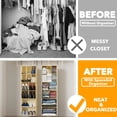 thumbnail image 4 of SpaceAid 2 Pack Hanging Closet Organizer and Storage with Dividers, Beige, 4 of 6