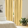 thumbnail image 2 of Ambesonne Stars Curtains, Doodle Geometric Shapes, Pair of 28"x63", Pale Yellow Orange, 2 of 5