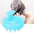 thumbnail image 2 of Masajeador de cuero cabelludo de silicona y herramienta de champú para un cuidado del cabello exuberante Cepillo de ducha verde revitalizante, 2 of 8