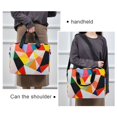 thumbnail image 6 of FORMRS 16" Laptop Bag Carrying Sleeve Case with Handle Travel Shoulder Briefcase, Purple Triangles, 6 of 8