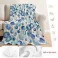thumbnail image 6 of Vintage Blue Bubbles Fleece Throw Blanket Watercolor Gradient Bubble Summer Ocean Ultra Soft Fuzzy Cozy Flannel Throw Blanket for Couch Sofa Bed Car Travel, Ideal Gifts 50x80 Inches, 6 of 9