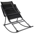 thumbnail image 6 of vidaXL Garden Rocking Chair Steel and Textilene Black, 42158, 6 of 7