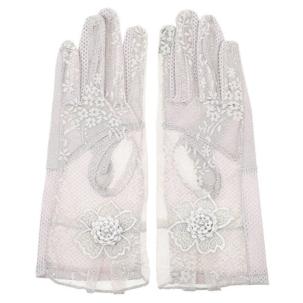 Elegant Ice Silk UV Protection Gloves for Women – Breathable Touch Screen Design, Lightweight & Comfortable for Driving, Cycling, Outdoor Events