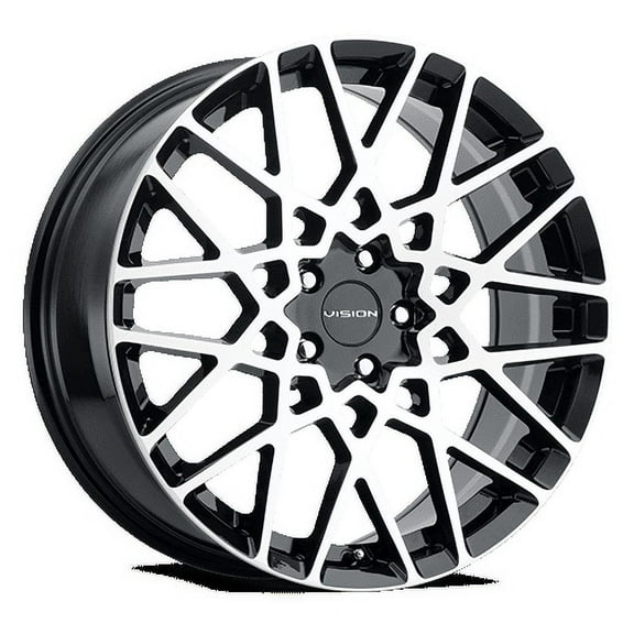 17x8 Vision 474 Recoil Black Machined Wheel 5x112 (38mm)