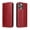 Red, variant on TECH CIRCLE for iPhone 16 Pro Max Classic Wallet Case, Genuine Leather Magnetic Closure Book Folding Flip Leather Case with Card Holder Kickstand TPU Shockproof Protective Phone Cover,Black