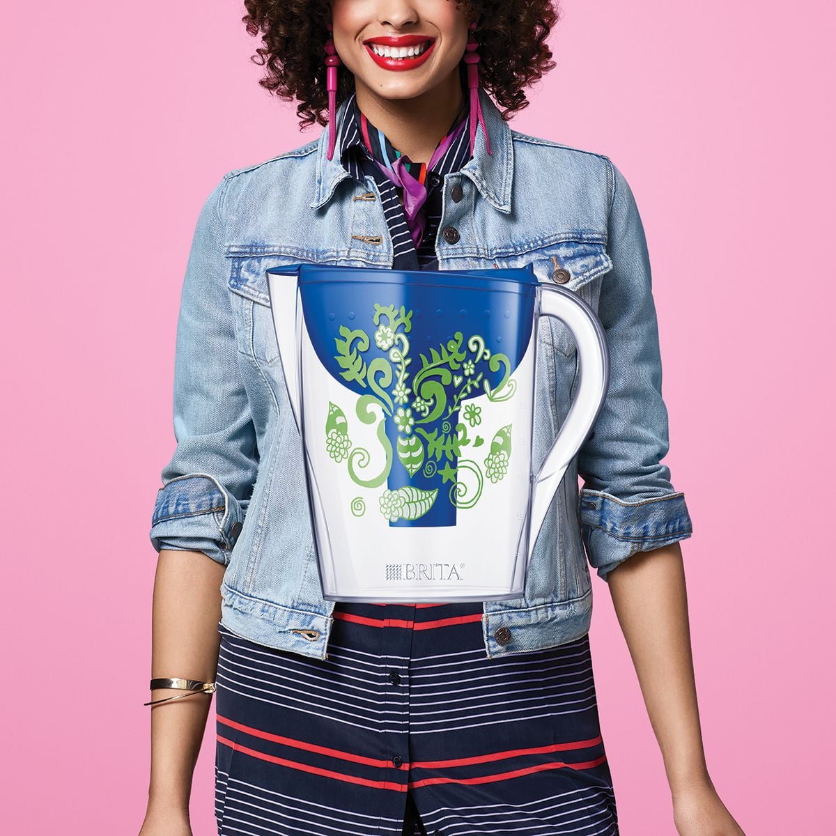 Système de filtration en pichet Brita (modèle Pacifica) avec marquers de peinture,10 tasses