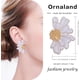 thumbnail image 2 of Pendientes vintage de flores para mujer, de aleación esmaltada, con forma de media flor. Pendientes de verano estilo boho playero con flores. Regalos de joyería para mujer., 2 of 9
