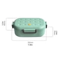 thumbnail image 3 of Thermal Lunch Boxs Food Storage Container Portable Stackable Bento Box Insulated Stainless Steel for Travel Work Hot Meals Beige (5In X 4In), 3 of 7