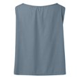 thumbnail image 4 of HBFAGFB Débardeurs pour Femmes Col Rond Sans Manches Gilet Léger Vêtements d'Été à la Mode Bleu Taille m, 4 of 5