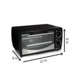 thumbnail image 6 of 4-Slice Compact Countertop Toaster Oven - with 60-Minute Timer, Slide Out Rack, Bake Tray (Black), 6 of 6