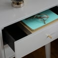 thumbnail image 2 of SAFAVIEH Lyla Mid-Century Retro Silver Cap Nightstand, Grey/Gold, 2 of 11