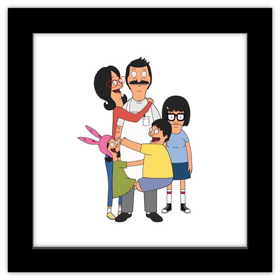Gallery Pops® Bob's Burgers - Belcher Family Group Wall Art, Black Framed Version