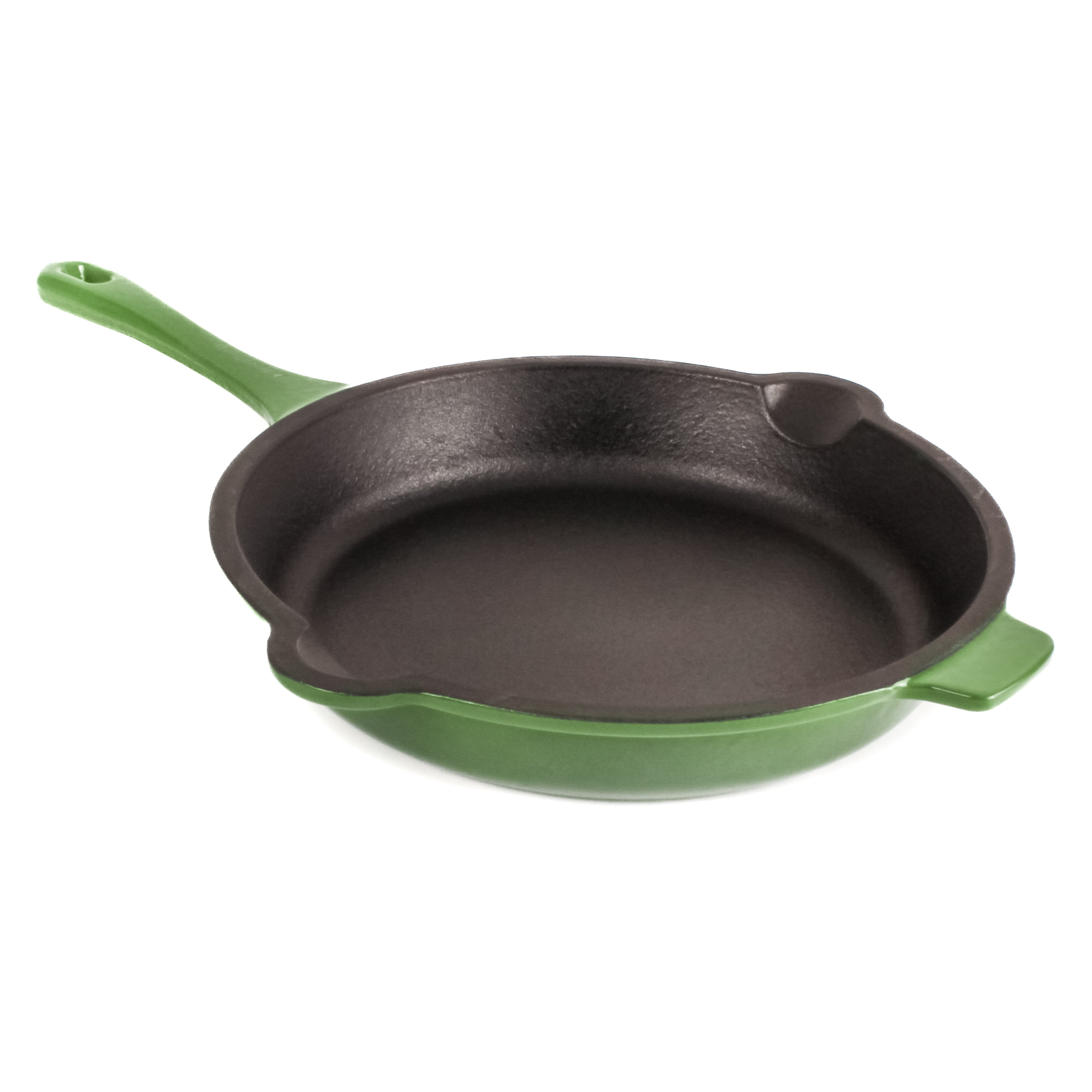 BergHOFF Neo 2pc Cast Iron 10" Fry Pan & 11" Grill Pan Cookware Set, Green
