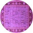 thumbnail image 1 of Ahgly Company Indoor Round Oriental Purple Industrial Area Rugs, 6' Round, 1 of 4