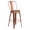 Copper, variant on Flash Furniture Cindy 30" High Crystal Teal-Blue Metal Barstool with Back and Wood Seat