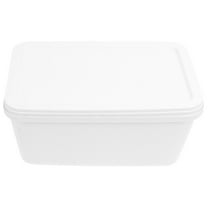 Raindrops White PP Ice Cream Tub Containers Reusable Freezer Storage Box for Food Preservation 3L