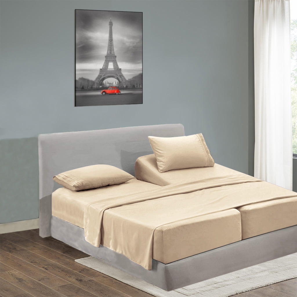 7 Piece Bamboo Derived Rayon Bed Sheet Set Deep Pockets,Moisture