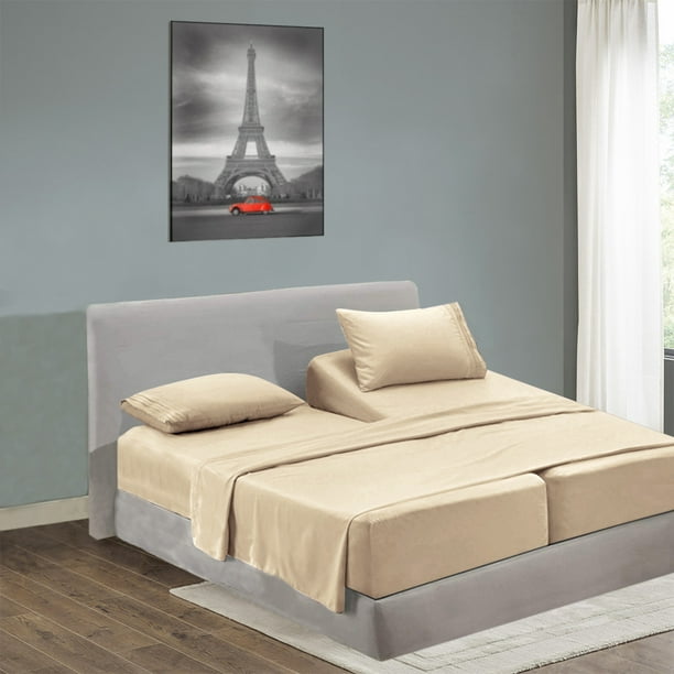 7 Piece Bamboo Derived Rayon Bed Sheet Set Deep Pockets,Moisture