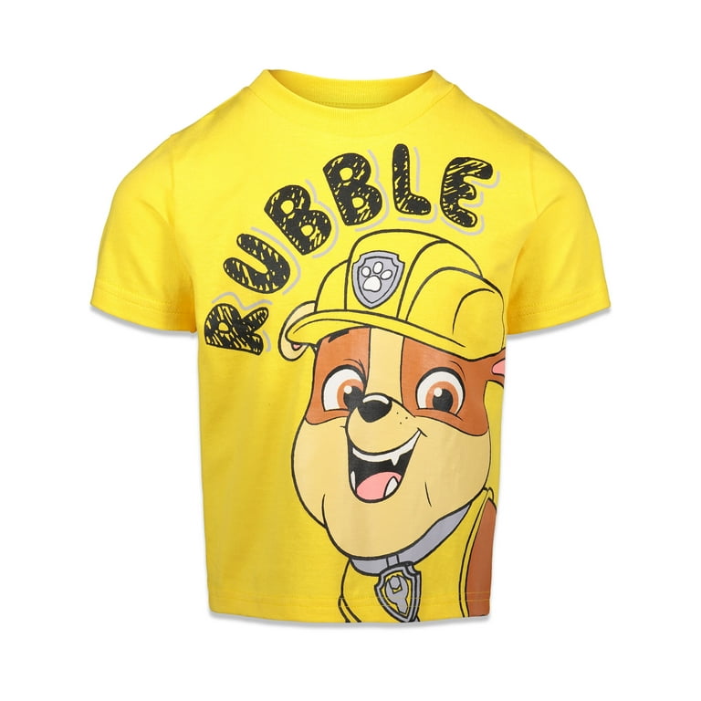 Paw Patrol Chase Marshall Rubble Rocky Toddler Boys 4 Pack T-Shirts  Multicolor 4T