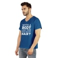 thumbnail image 4 of Inkmeso Mens Tshirt&nbsp;With A Body Like This Who Needs Hair ? Tshirt For Daddys Gift Tee Shirt For Funny Balding Dad Tee, 4 of 6