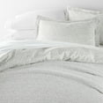 thumbnail image 4 of Noble Linens Gray Vine Trellis Print 3-Piece Duvet Cover Set, Full/Queen, 4 of 11