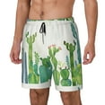 thumbnail image 2 of Gaeub Cartoon Cactus Mens Swim Trunks Stretch Beach Shorts Quick Dry for Men Swim Shorts Swimwear with Pockets- X-Large, 2 of 9