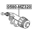 thumbnail image 2 of Febest CLUTCH SLAVE CYLINDER # 0580-MZ320 OEM BP4S-41-920D, 2 of 2