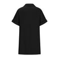 thumbnail image 5 of Diufon Casual Dresses for Women Solid Color Dress with Pockets Lapel Short Sleeve Button Down Dress, 5 of 6