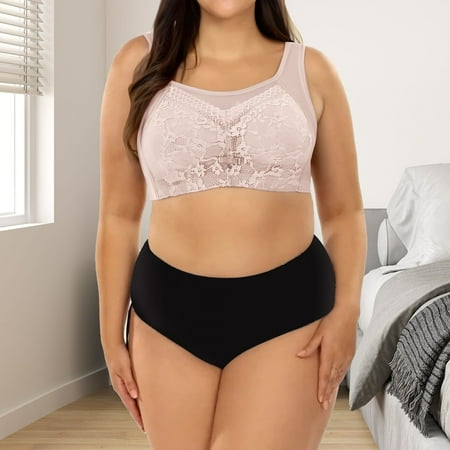 Rigardu Hot Sale!! 2025 Trendy Bra for Womens Wireless Comfort Brassiere Bras Light Padded Women s Lace Tank Top Top Bra with Large Breasts and Small Breasts Up Anti Sag Retraction Bra Khaki 3Xl
